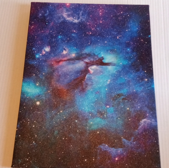 arte woods Galaxy Print Space Colorful - Picture 1 of 7
